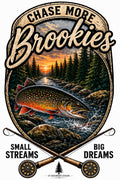 Chase More Brookies fly fishing brook trout design