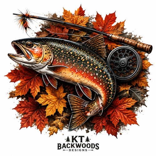 Fall fly fishing trout design by KT Backwoods Designs