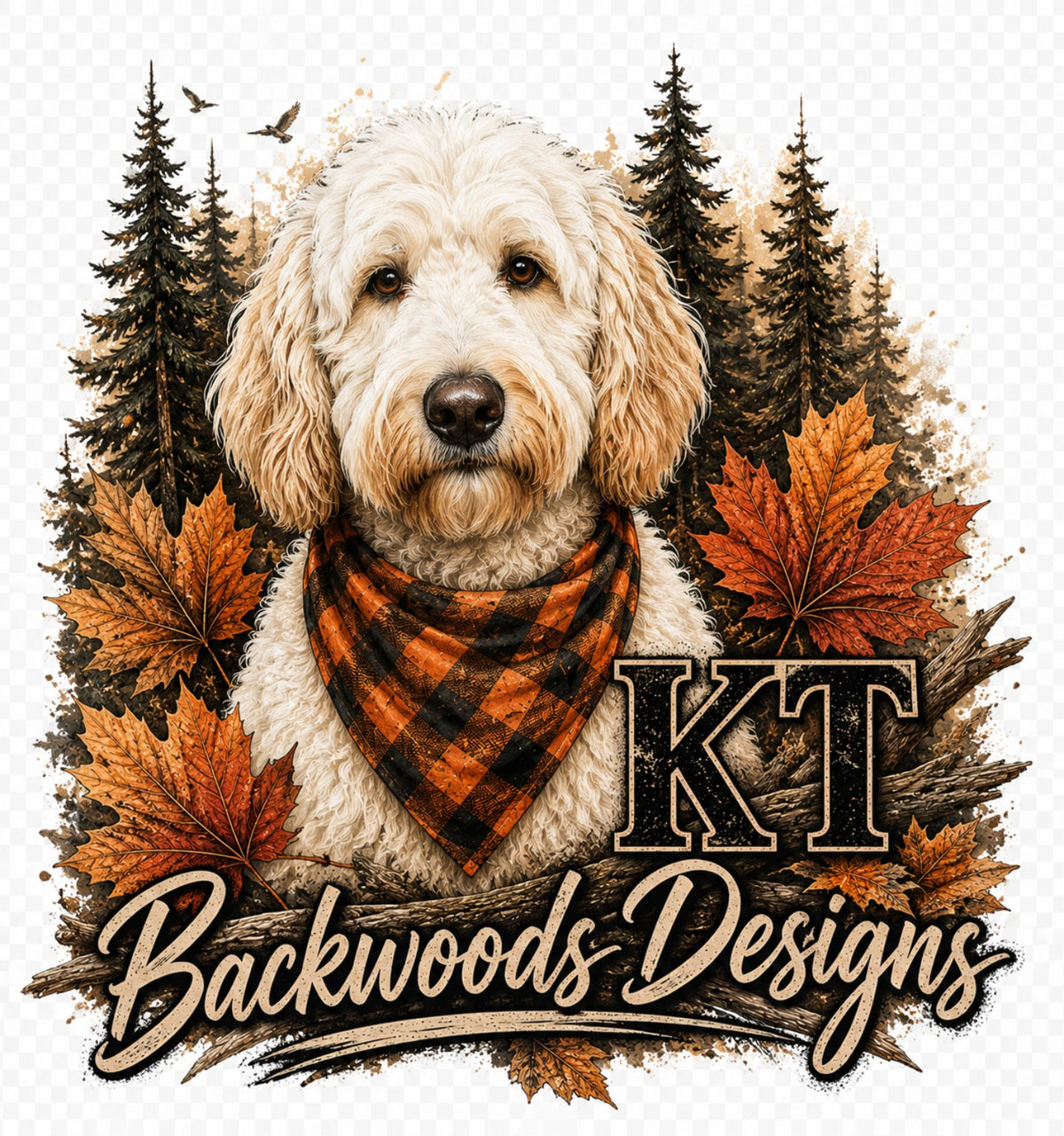 Goldendoodle fall KT Backwoods Designs