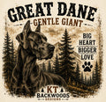 Great Dane gentle giant big heart bigger love rustic design
