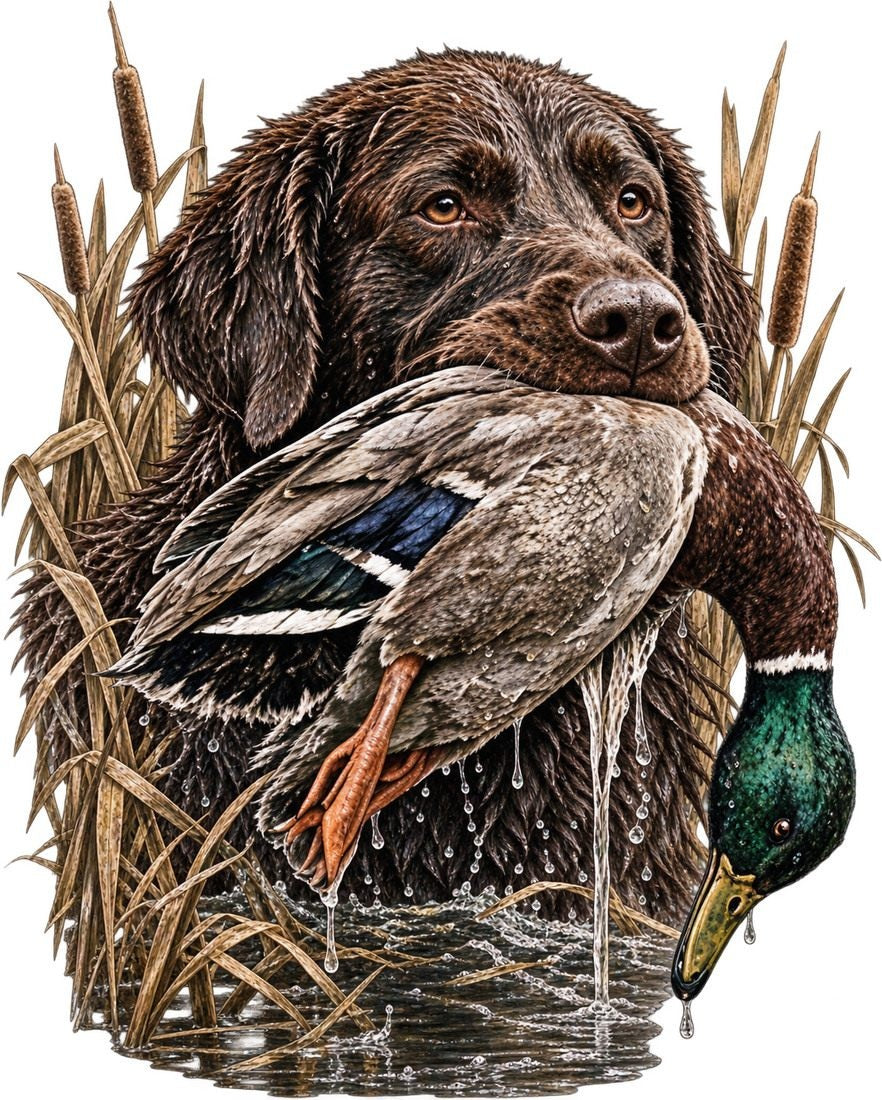 D043 Waterfowl Retriever - Mallard design