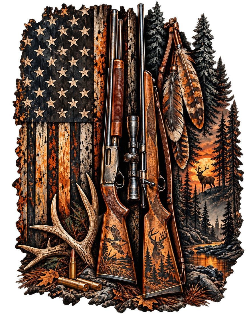 D044 Patriotic Hunting Heritage design
