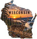 D045 Wisconsin Whitetail Sunset design