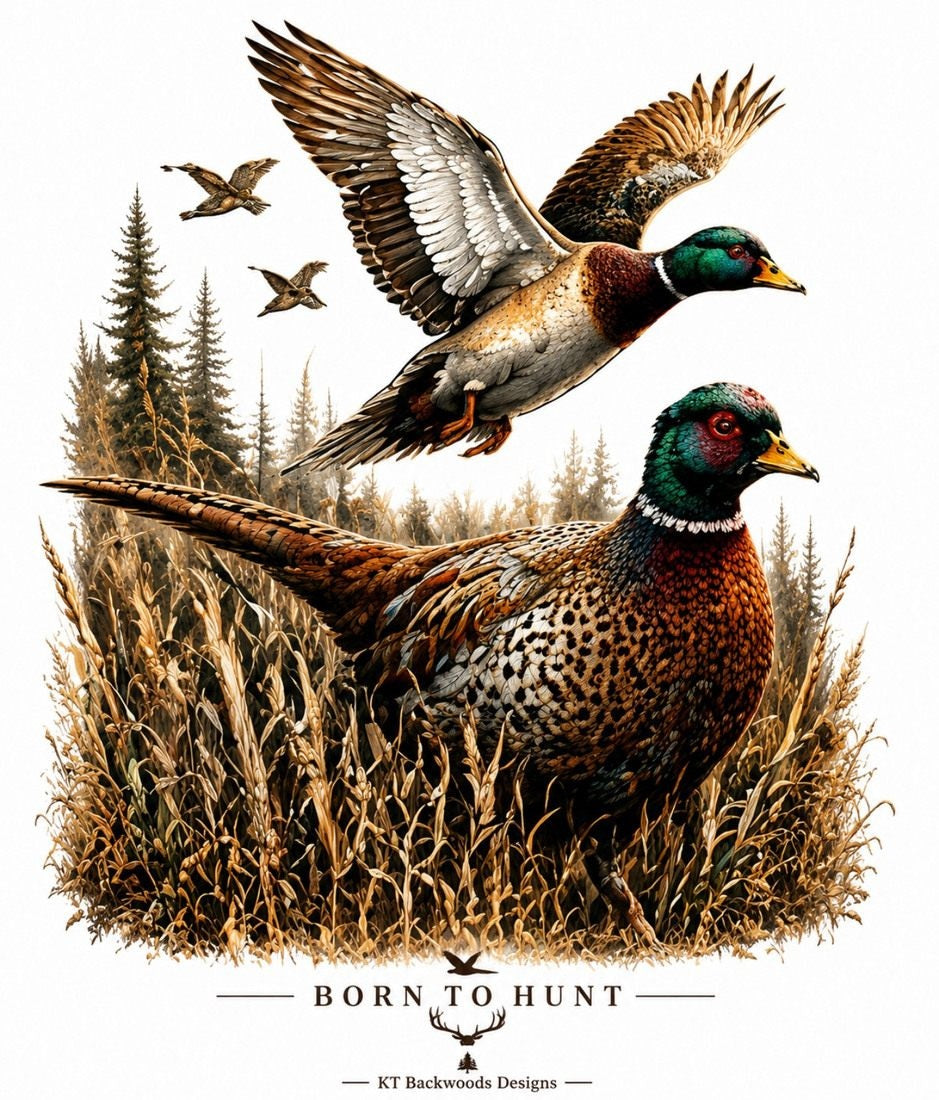 D048 Born to Hunt - Pheasant design