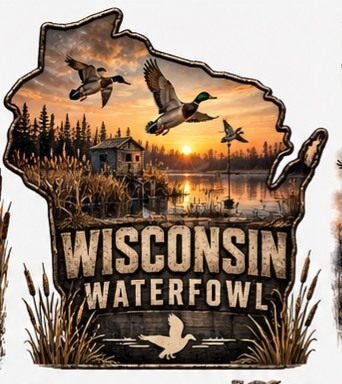 D053 Wisconsin Waterfowl design