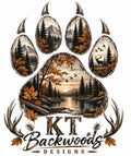 KT Backwoods Designs rustic outdoor paw print