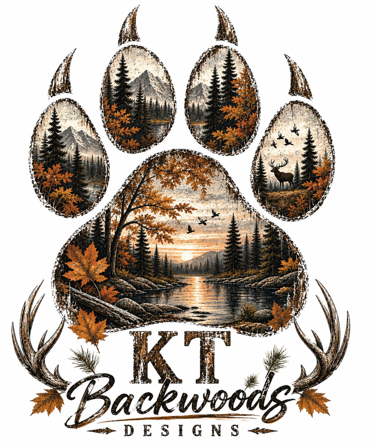 KT Backwoods Designs rustic outdoor paw print
