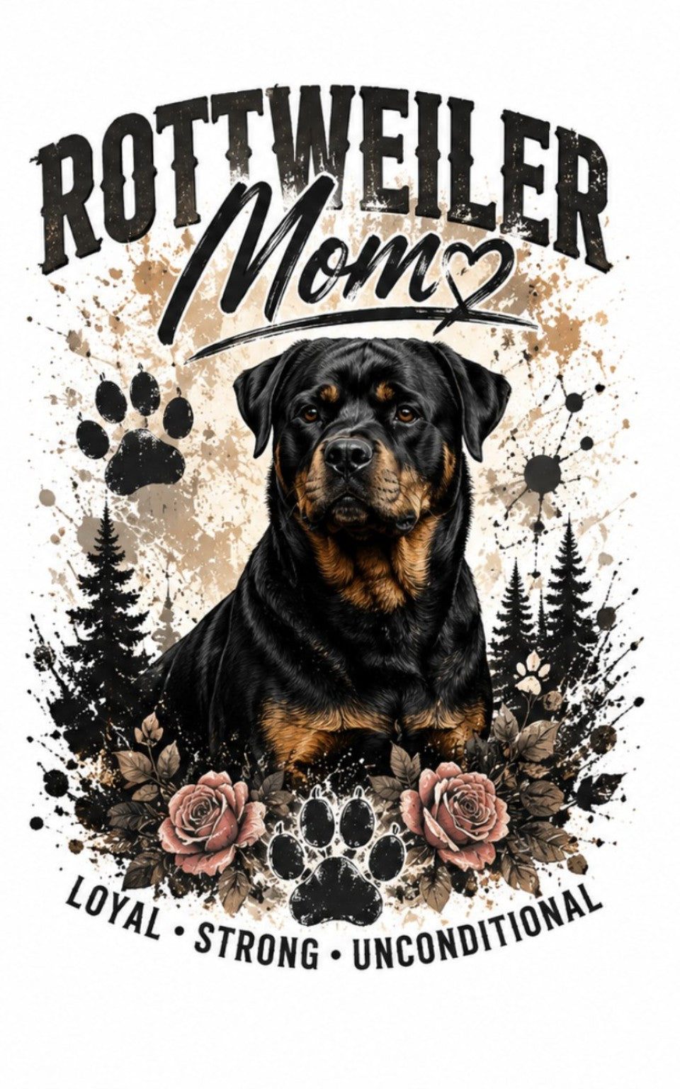 Rottweiler Mom loyal strong unconditional dog design